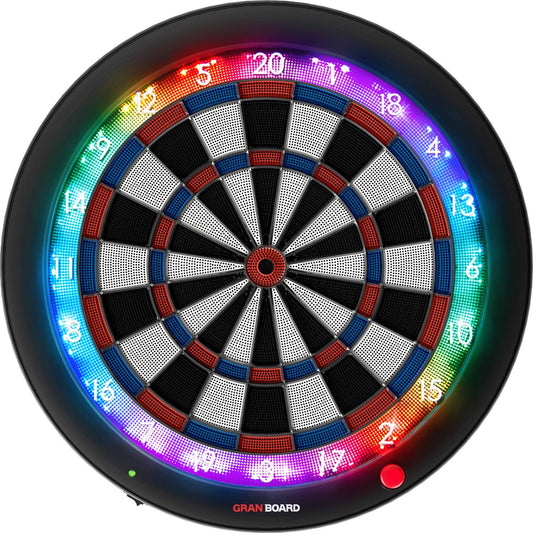 GRANBOARD 3S - CIBLE DE FLÉCHETTE ÉLECTRONIQUE CONNECTÉE + CHARGEUR ET PAS DE TIR KING ARCADE OFFERT